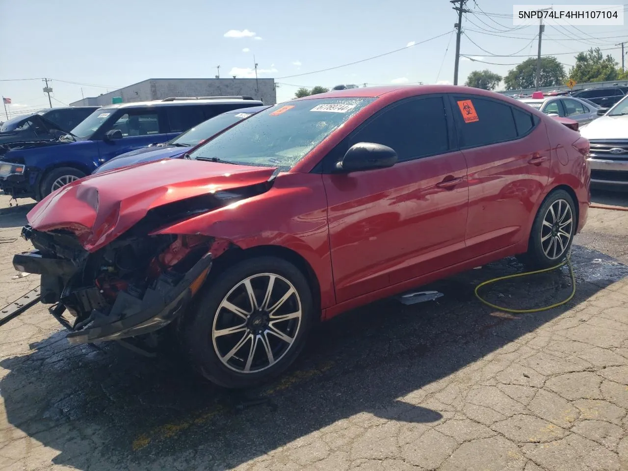 2017 Hyundai Elantra Se VIN: 5NPD74LF4HH107104 Lot: 67769744