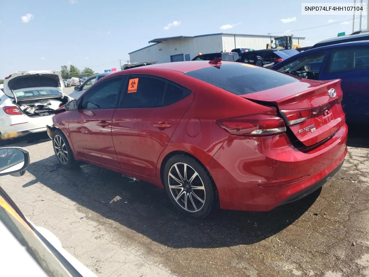 2017 Hyundai Elantra Se VIN: 5NPD74LF4HH107104 Lot: 67769744