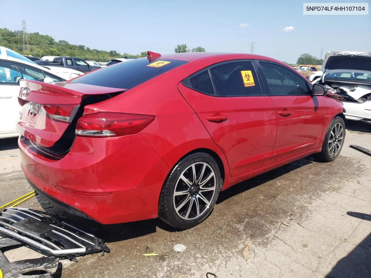 2017 Hyundai Elantra Se VIN: 5NPD74LF4HH107104 Lot: 67769744