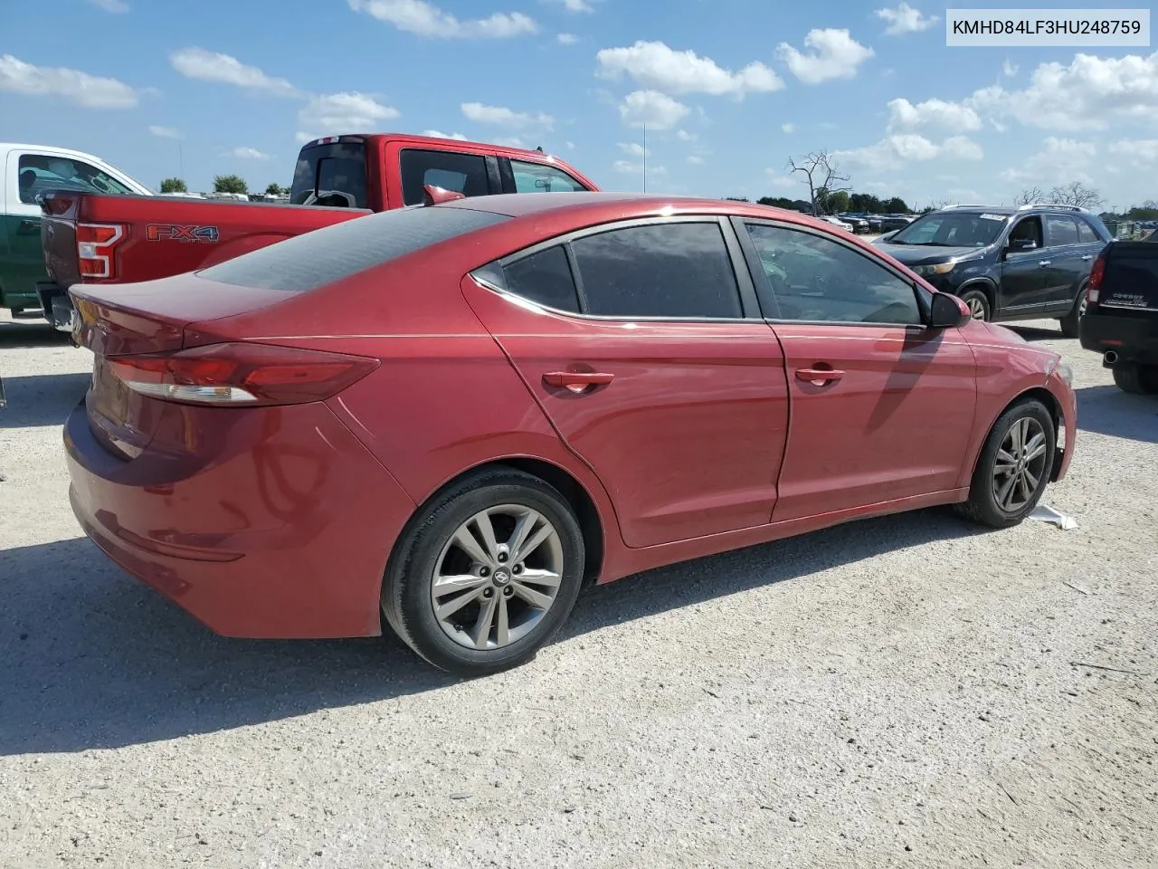 KMHD84LF3HU248759 2017 Hyundai Elantra Se