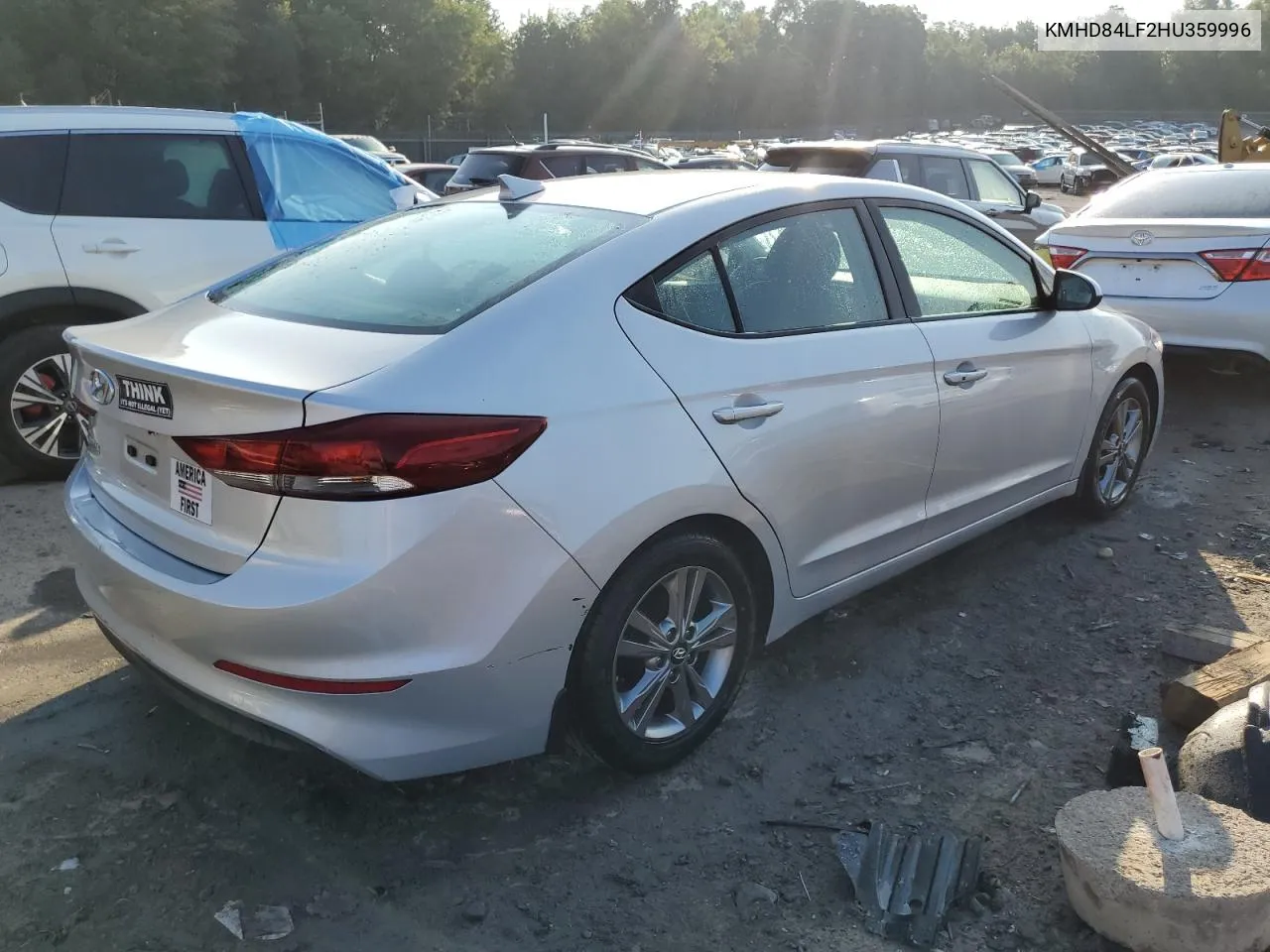 KMHD84LF2HU359996 2017 Hyundai Elantra Se