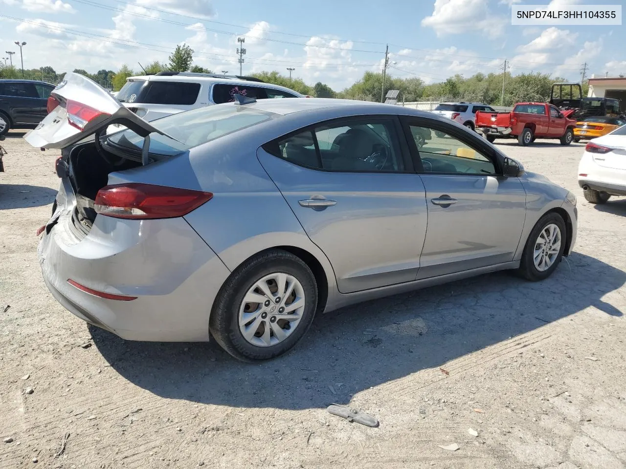 5NPD74LF3HH104355 2017 Hyundai Elantra Se