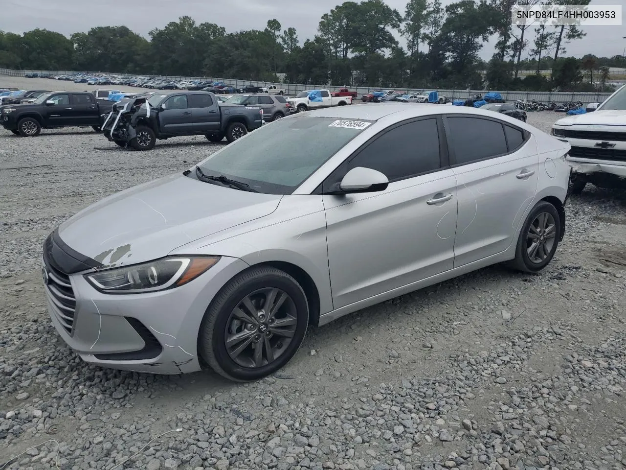 5NPD84LF4HH003953 2017 Hyundai Elantra Se