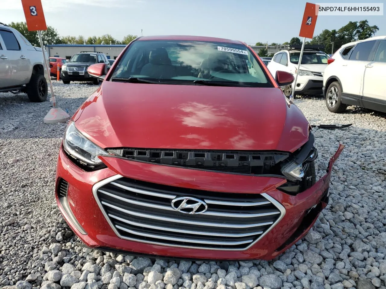 2017 Hyundai Elantra Se VIN: 5NPD74LF6HH155493 Lot: 70599554