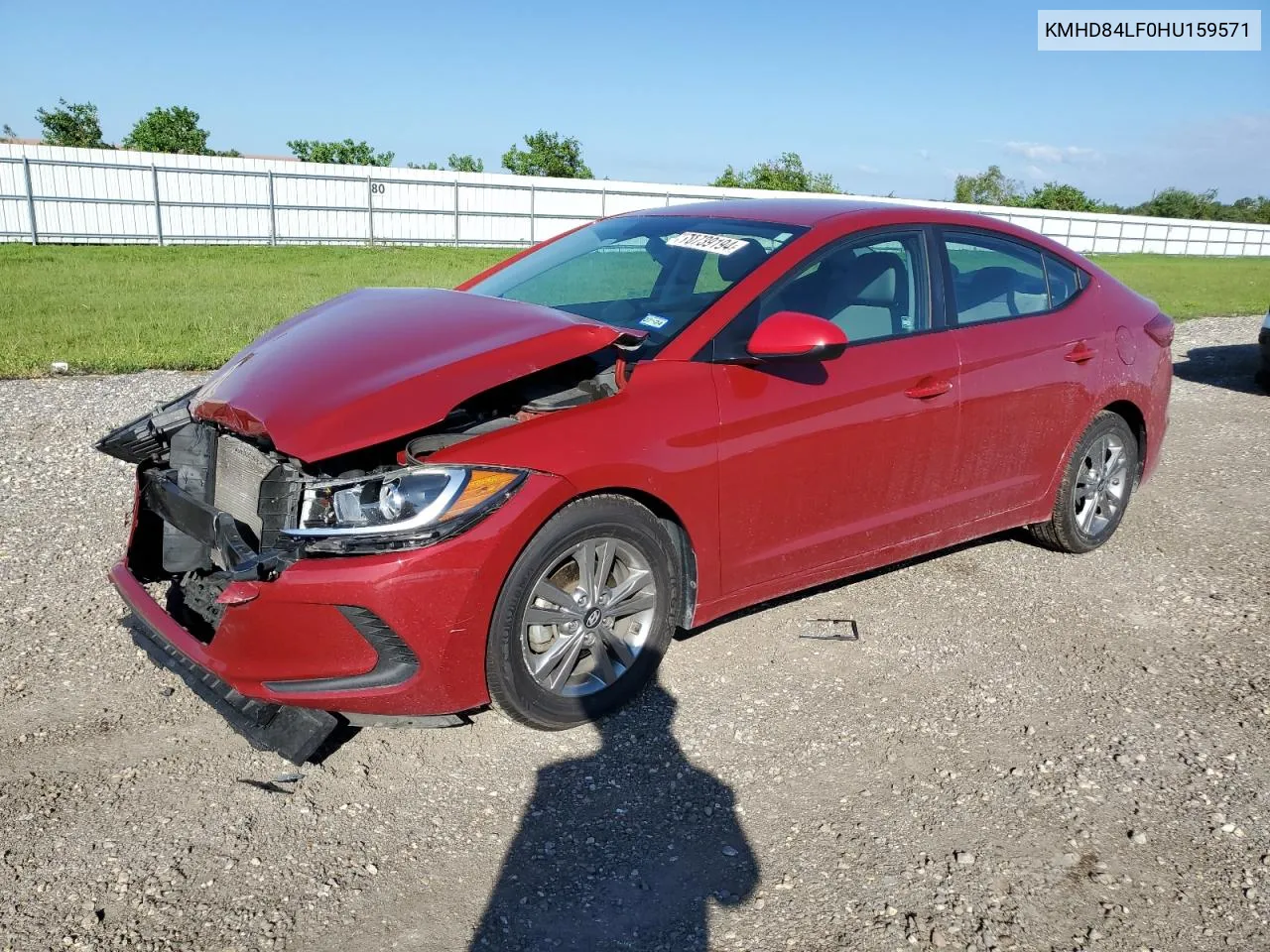 2017 Hyundai Elantra Se VIN: KMHD84LF0HU159571 Lot: 70739194