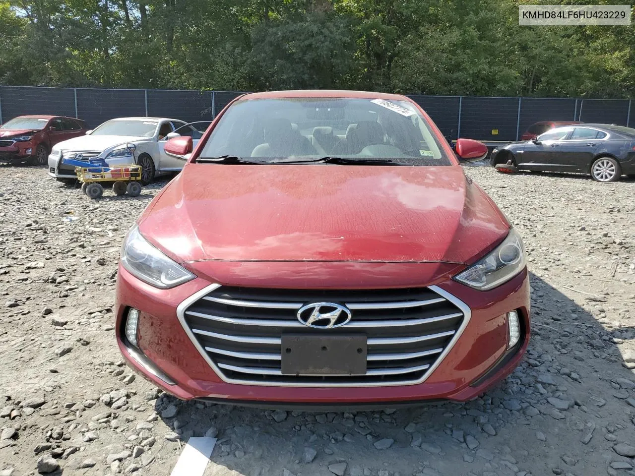 2017 Hyundai Elantra Se VIN: KMHD84LF6HU423229 Lot: 70954814