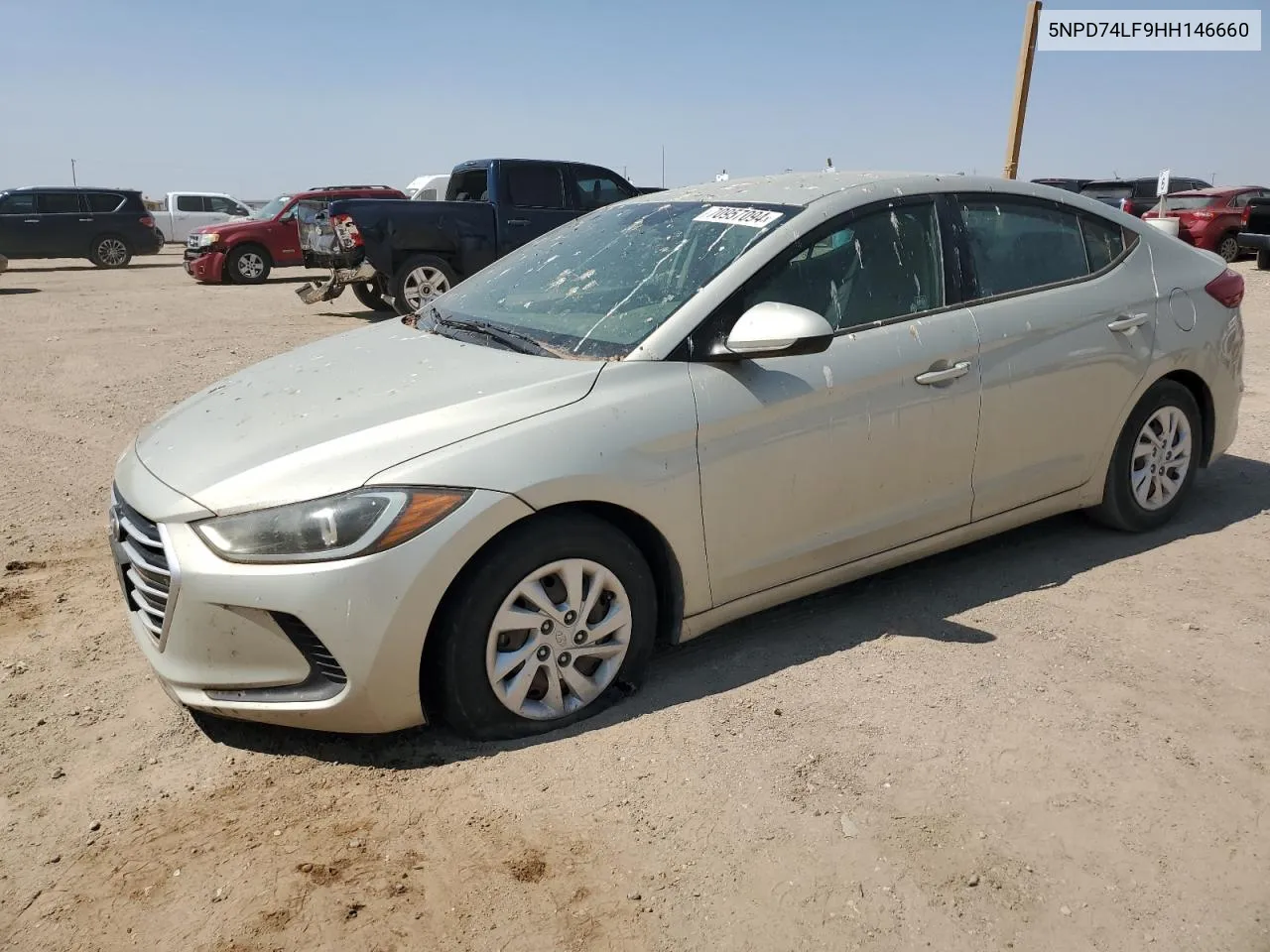 2017 Hyundai Elantra Se VIN: 5NPD74LF9HH146660 Lot: 70957094