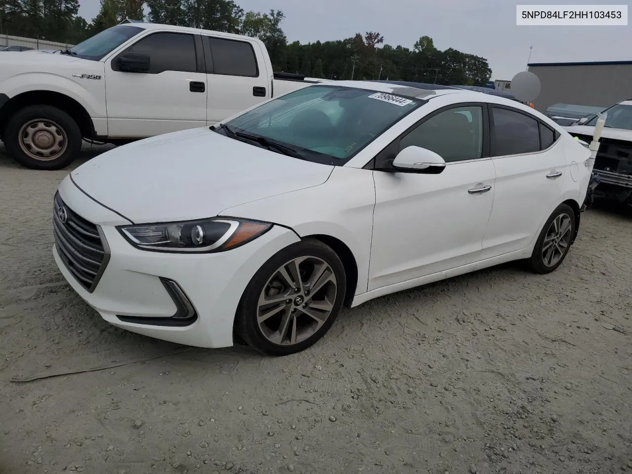 5NPD84LF2HH103453 2017 Hyundai Elantra Se