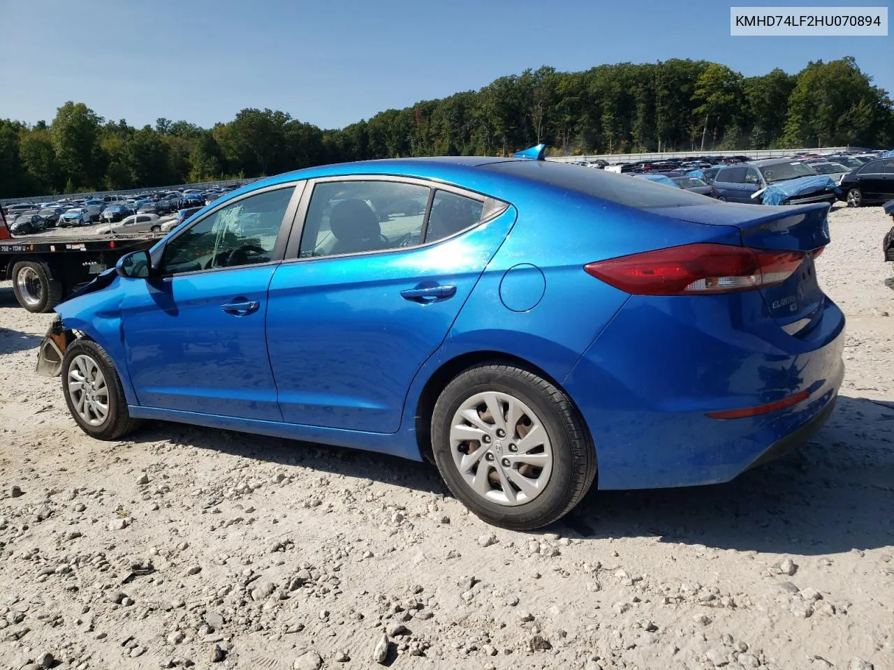 KMHD74LF2HU070894 2017 Hyundai Elantra Se