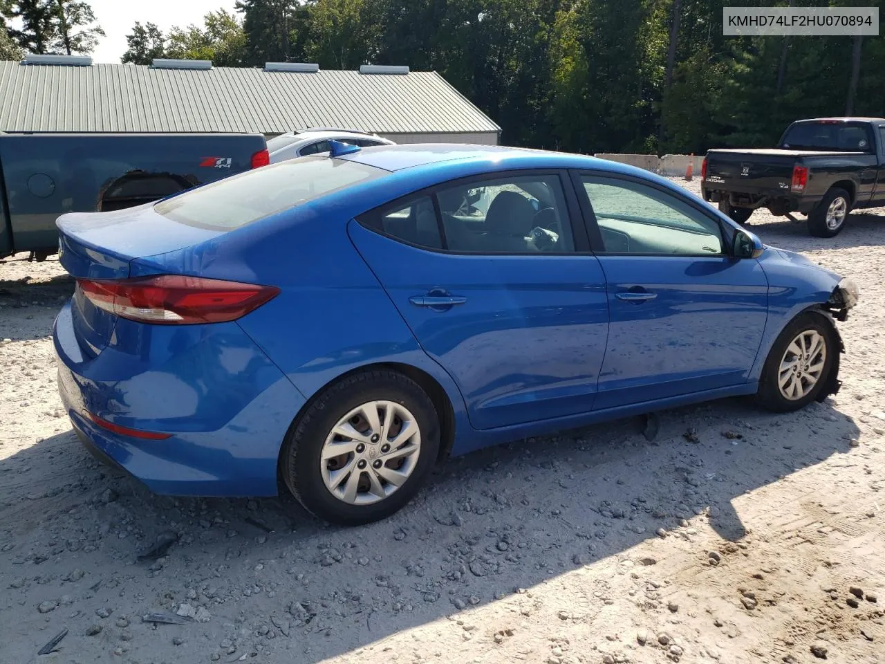 2017 Hyundai Elantra Se VIN: KMHD74LF2HU070894 Lot: 71093234