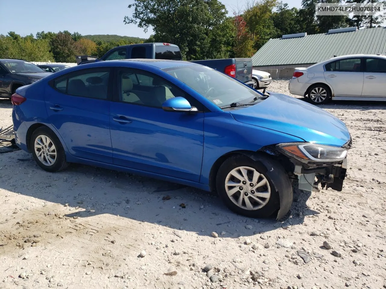 2017 Hyundai Elantra Se VIN: KMHD74LF2HU070894 Lot: 71093234