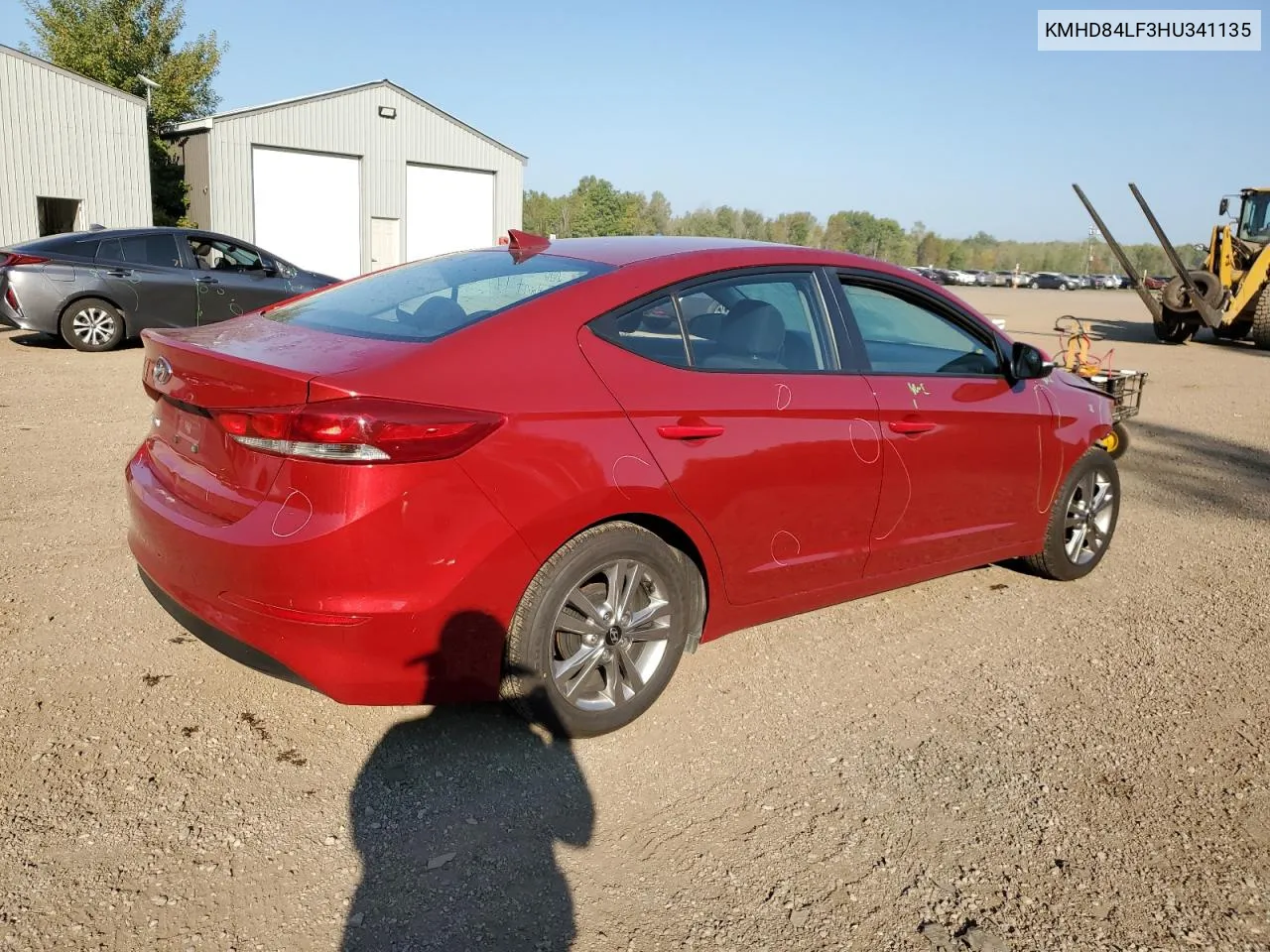 2017 Hyundai Elantra Se VIN: KMHD84LF3HU341135 Lot: 71194694