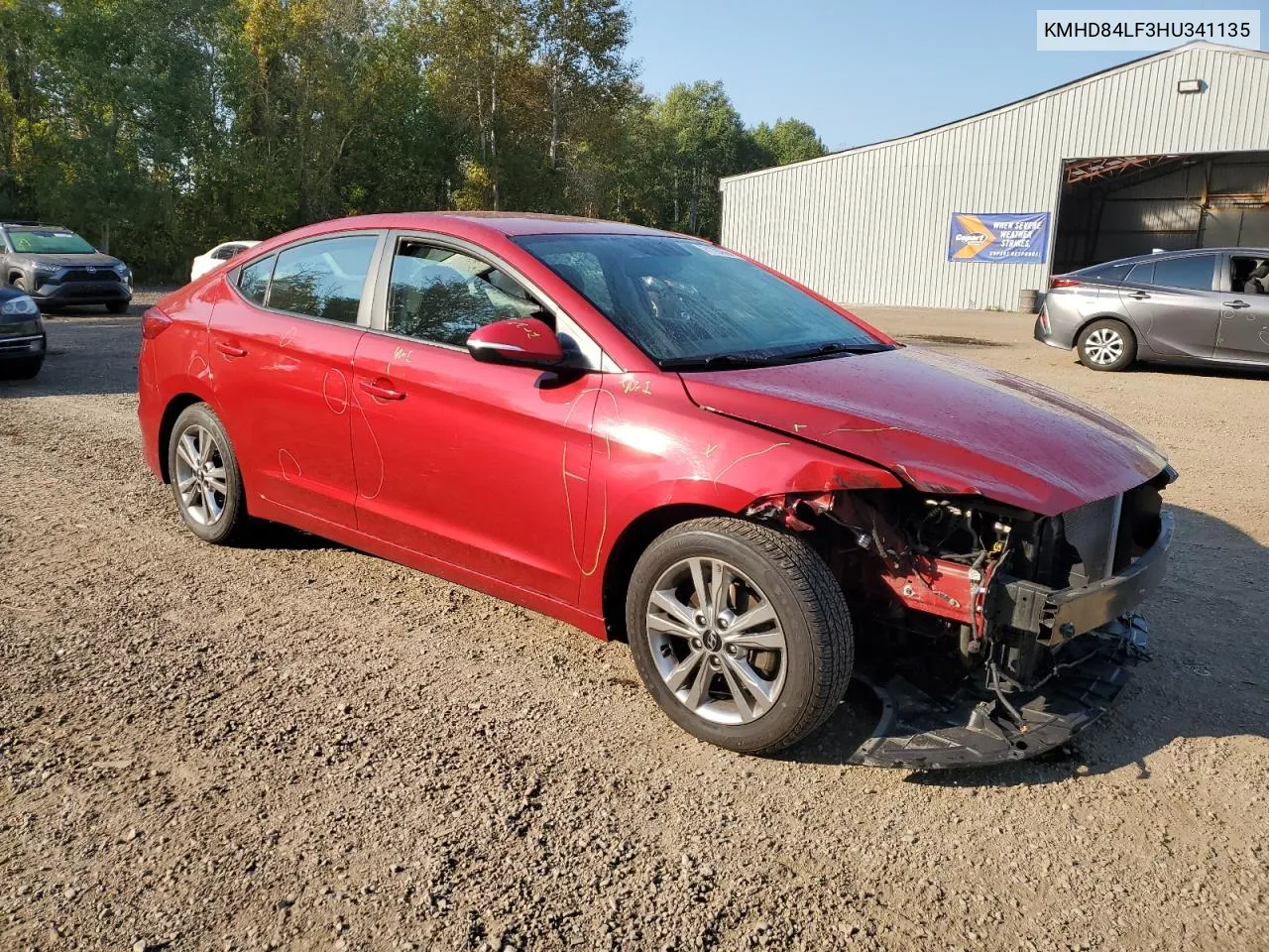 KMHD84LF3HU341135 2017 Hyundai Elantra Se