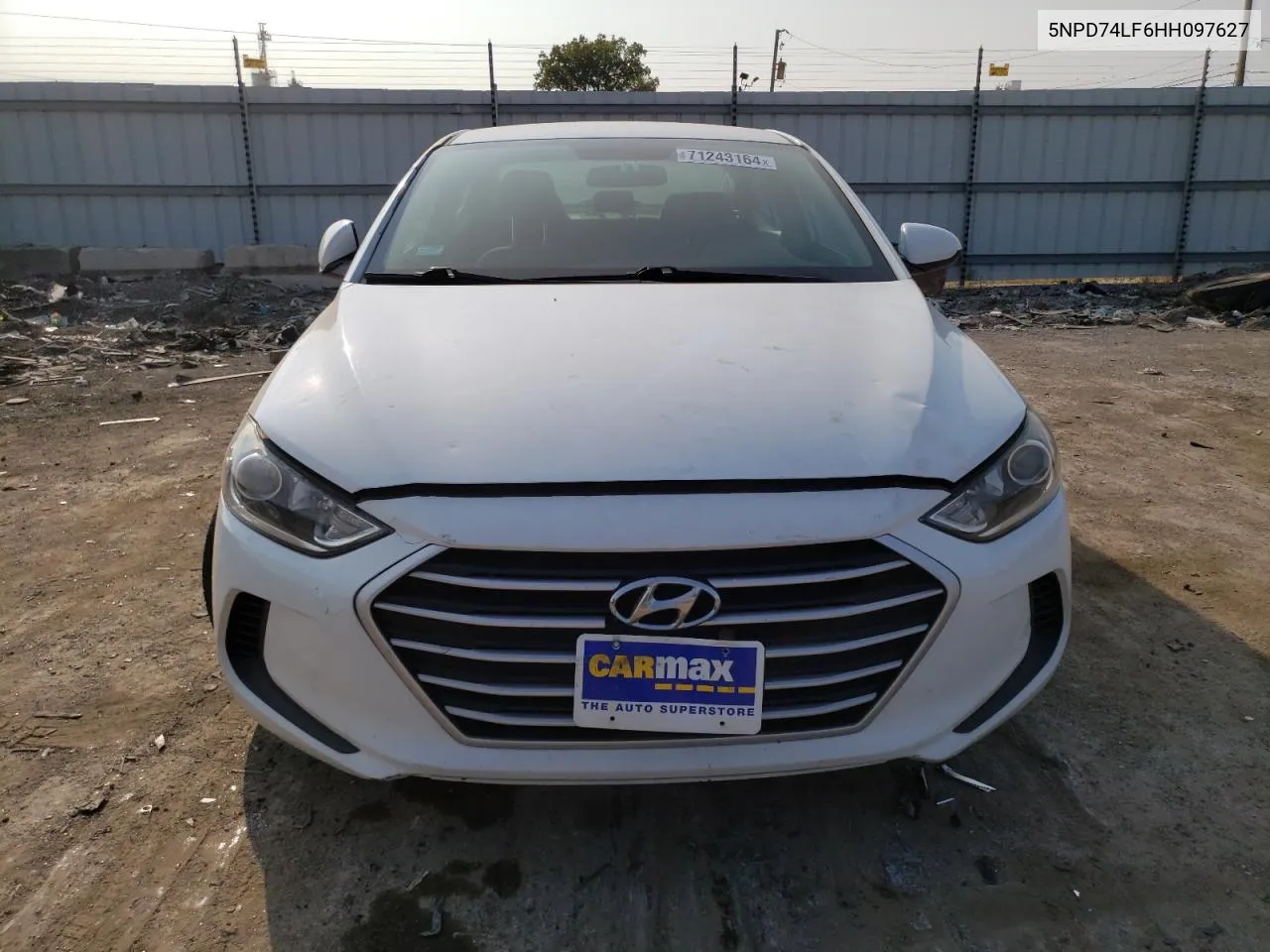 2017 Hyundai Elantra Se VIN: 5NPD74LF6HH097627 Lot: 71243164