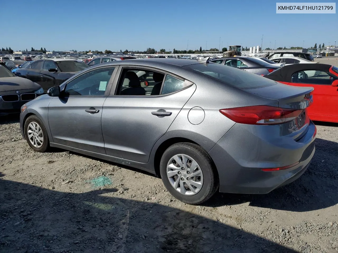 2017 Hyundai Elantra Se VIN: KMHD74LF1HU121799 Lot: 71574384