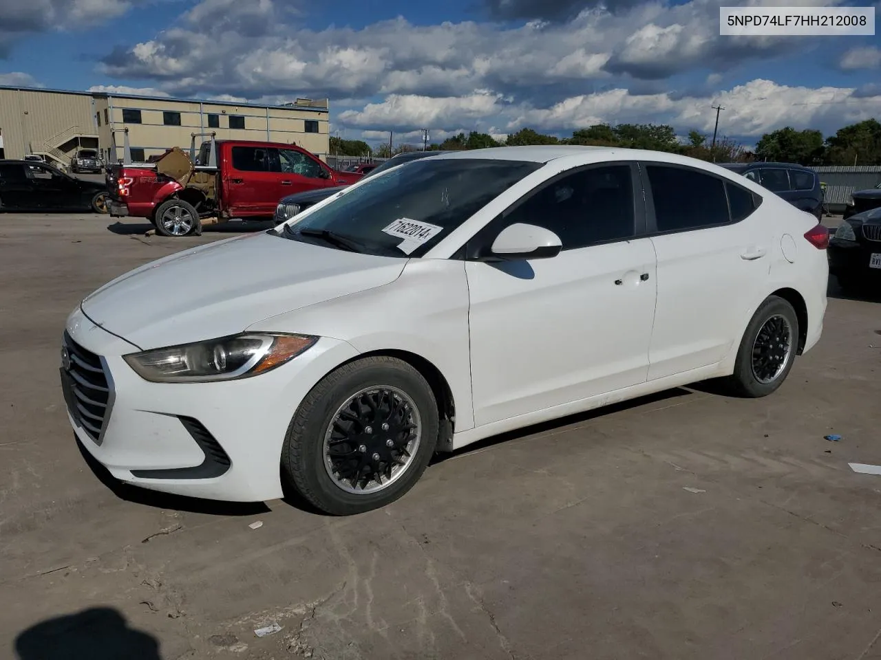 2017 Hyundai Elantra Se VIN: 5NPD74LF7HH212008 Lot: 71622014