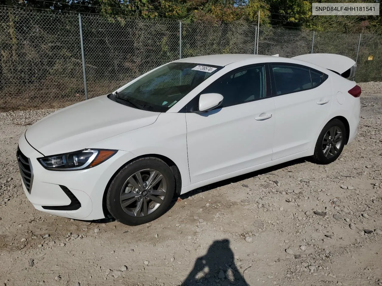 2017 Hyundai Elantra Se VIN: 5NPD84LF4HH181541 Lot: 71739574