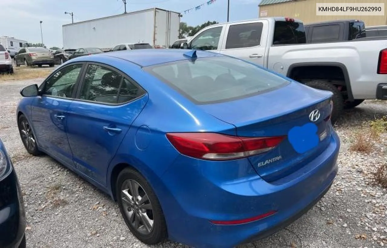 2017 Hyundai Elantra Se VIN: KMHD84LF9HU262990 Lot: 71758864