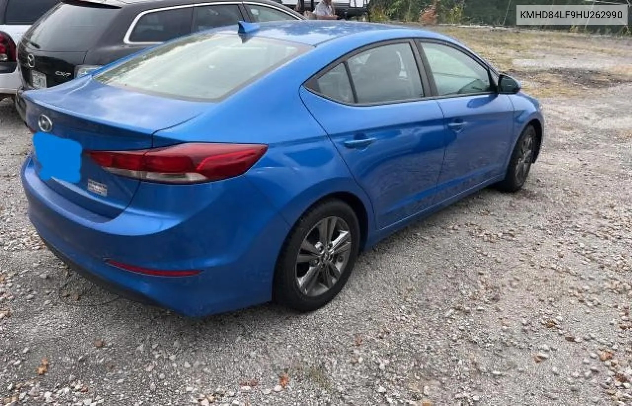 2017 Hyundai Elantra Se VIN: KMHD84LF9HU262990 Lot: 71758864