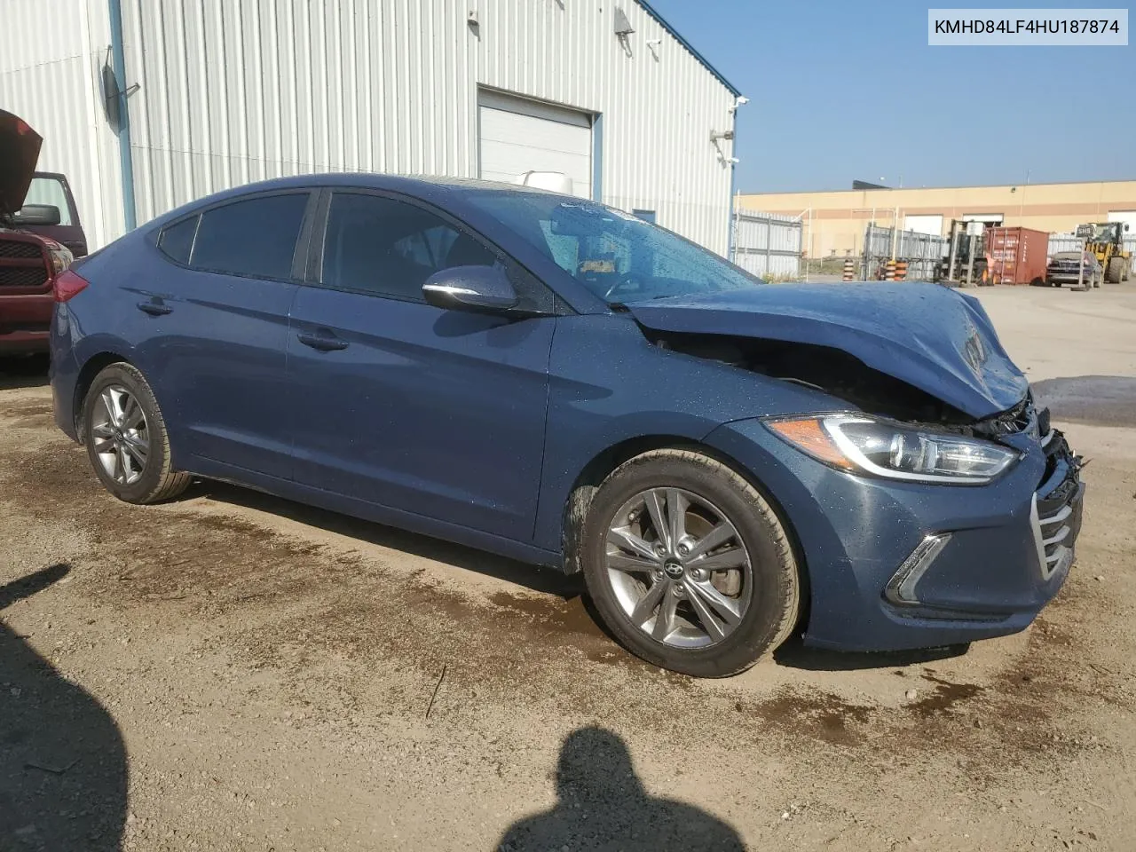 2017 Hyundai Elantra Se VIN: KMHD84LF4HU187874 Lot: 71834234