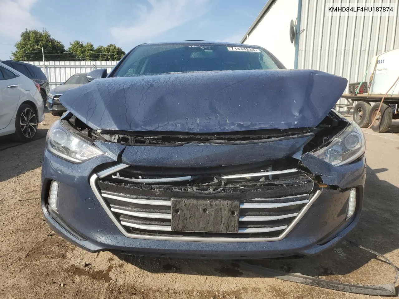 KMHD84LF4HU187874 2017 Hyundai Elantra Se