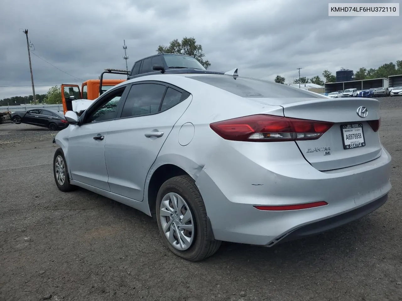 KMHD74LF6HU372110 2017 Hyundai Elantra Se