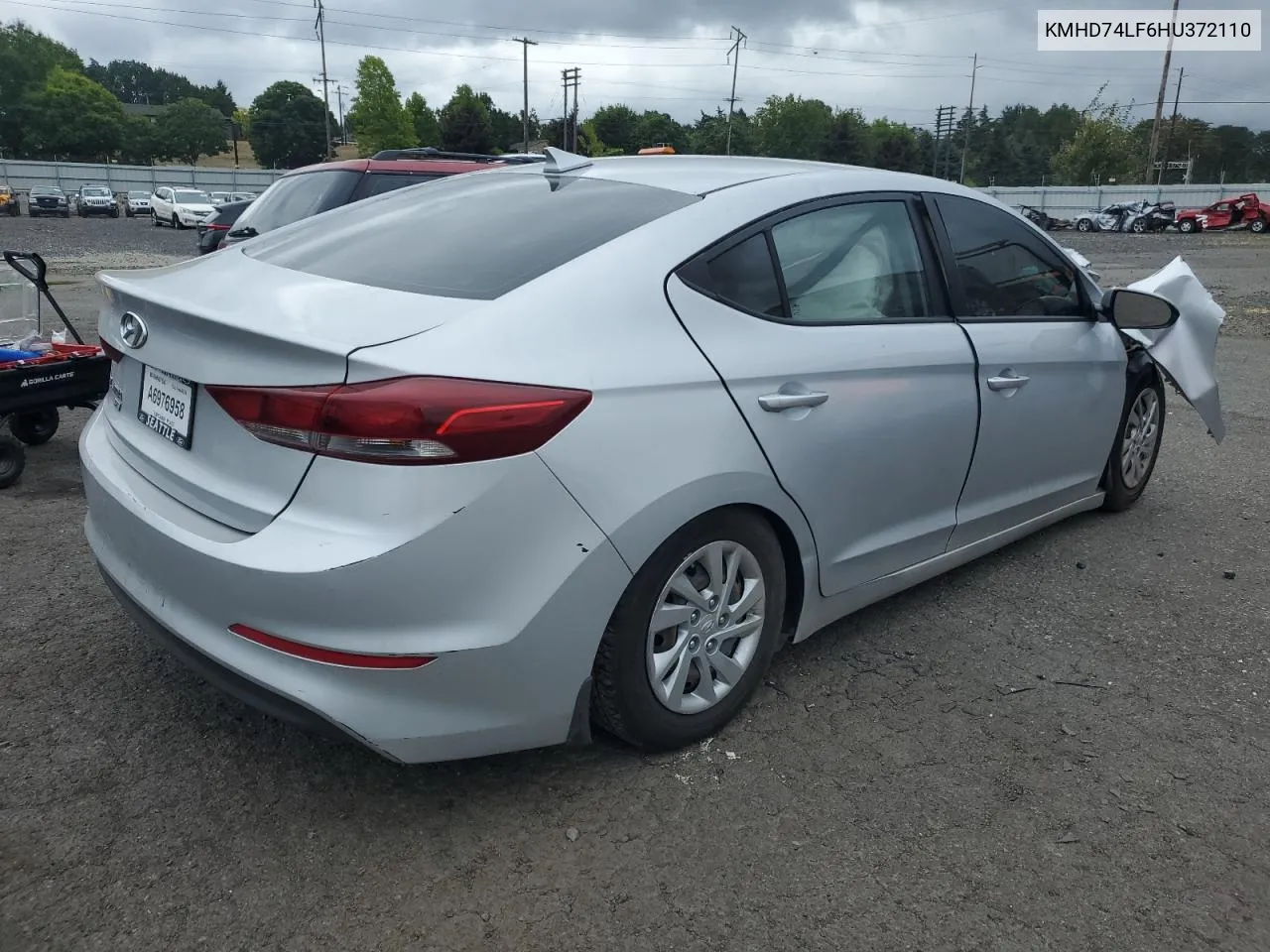 2017 Hyundai Elantra Se VIN: KMHD74LF6HU372110 Lot: 71836754