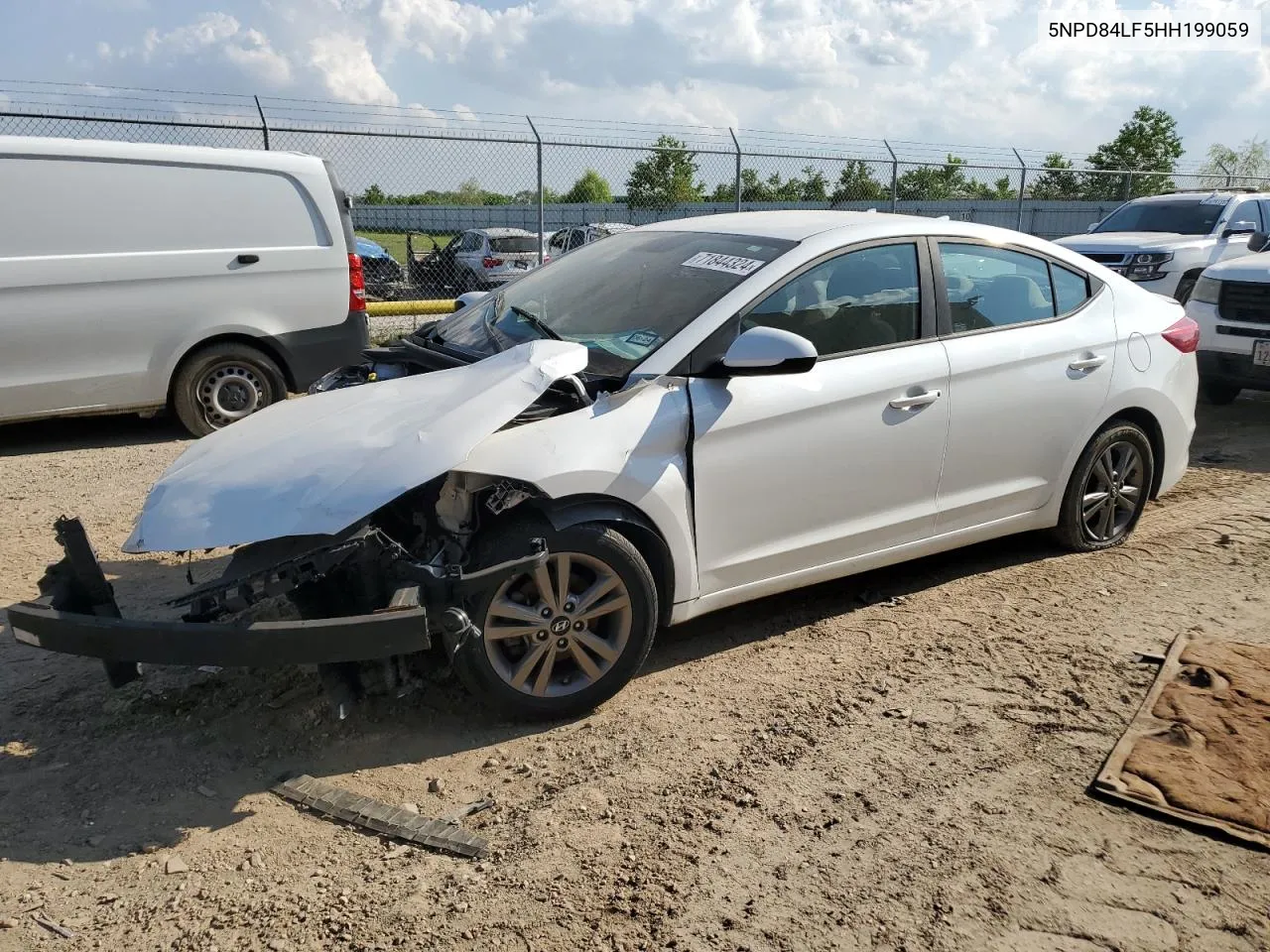 2017 Hyundai Elantra Se VIN: 5NPD84LF5HH199059 Lot: 71844324