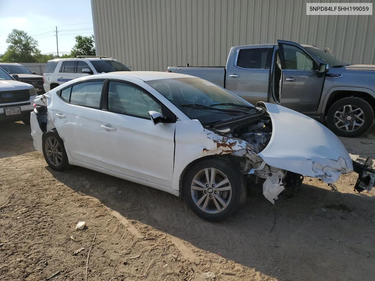 2017 Hyundai Elantra Se VIN: 5NPD84LF5HH199059 Lot: 71844324