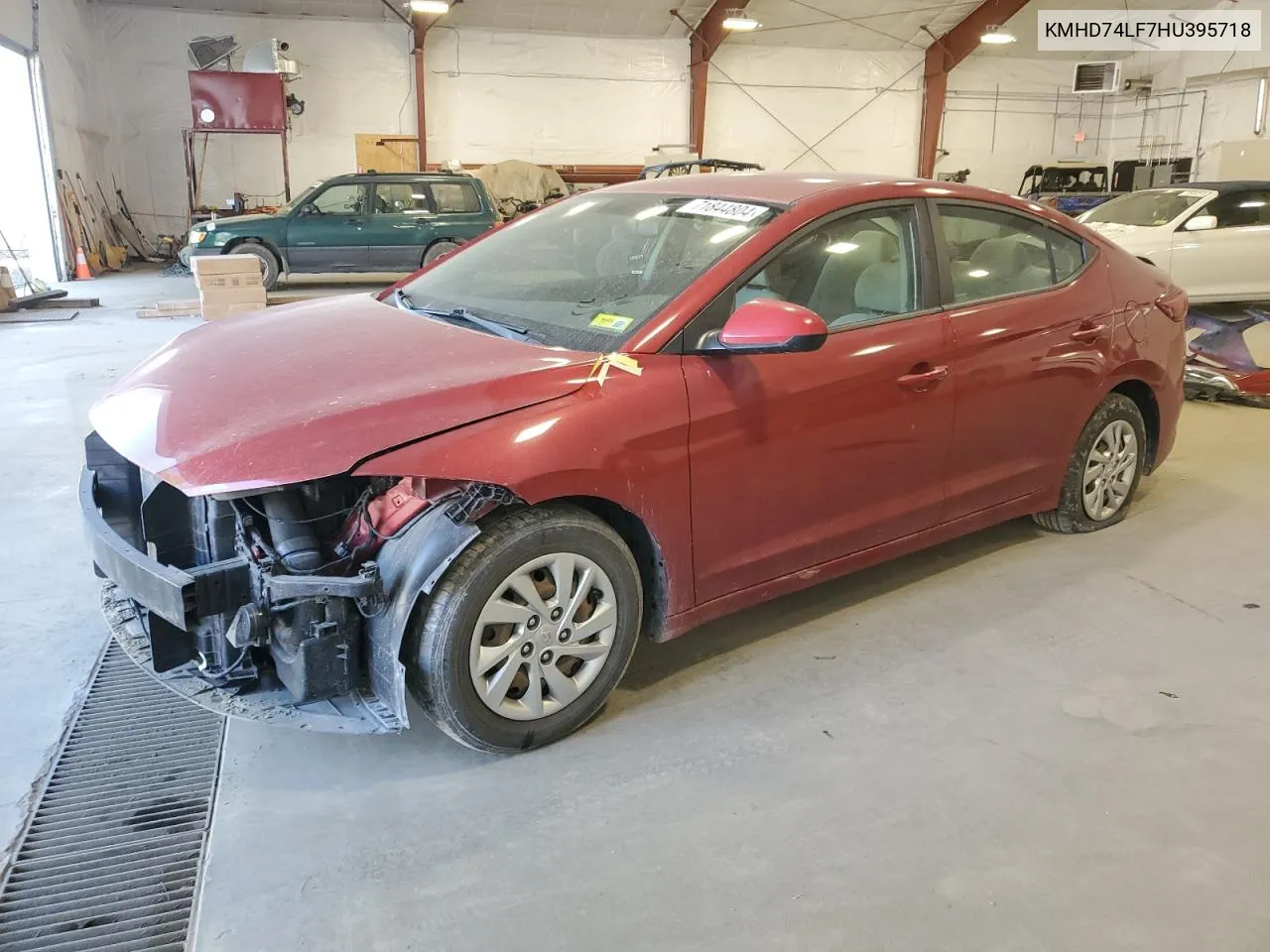 KMHD74LF7HU395718 2017 Hyundai Elantra Se