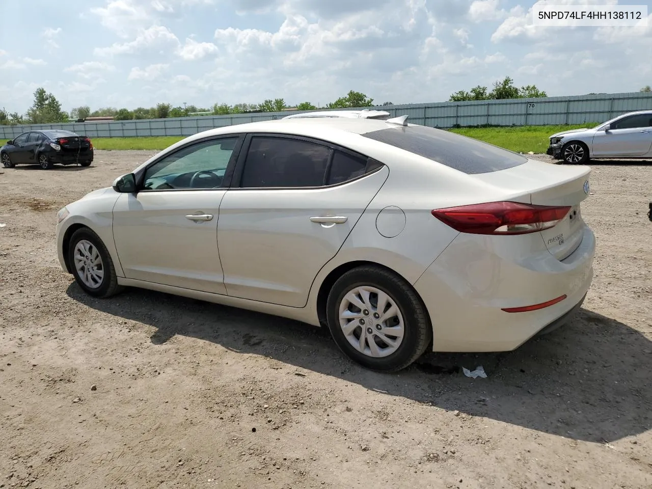 2017 Hyundai Elantra Se VIN: 5NPD74LF4HH138112 Lot: 72024974