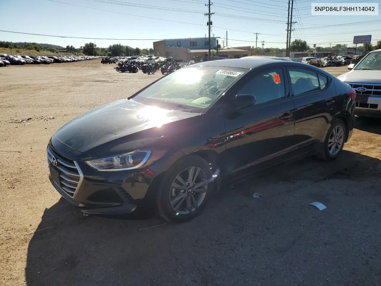 2017 Hyundai Elantra Se VIN: 5NPD84LF3HH114042 Lot: 72059864