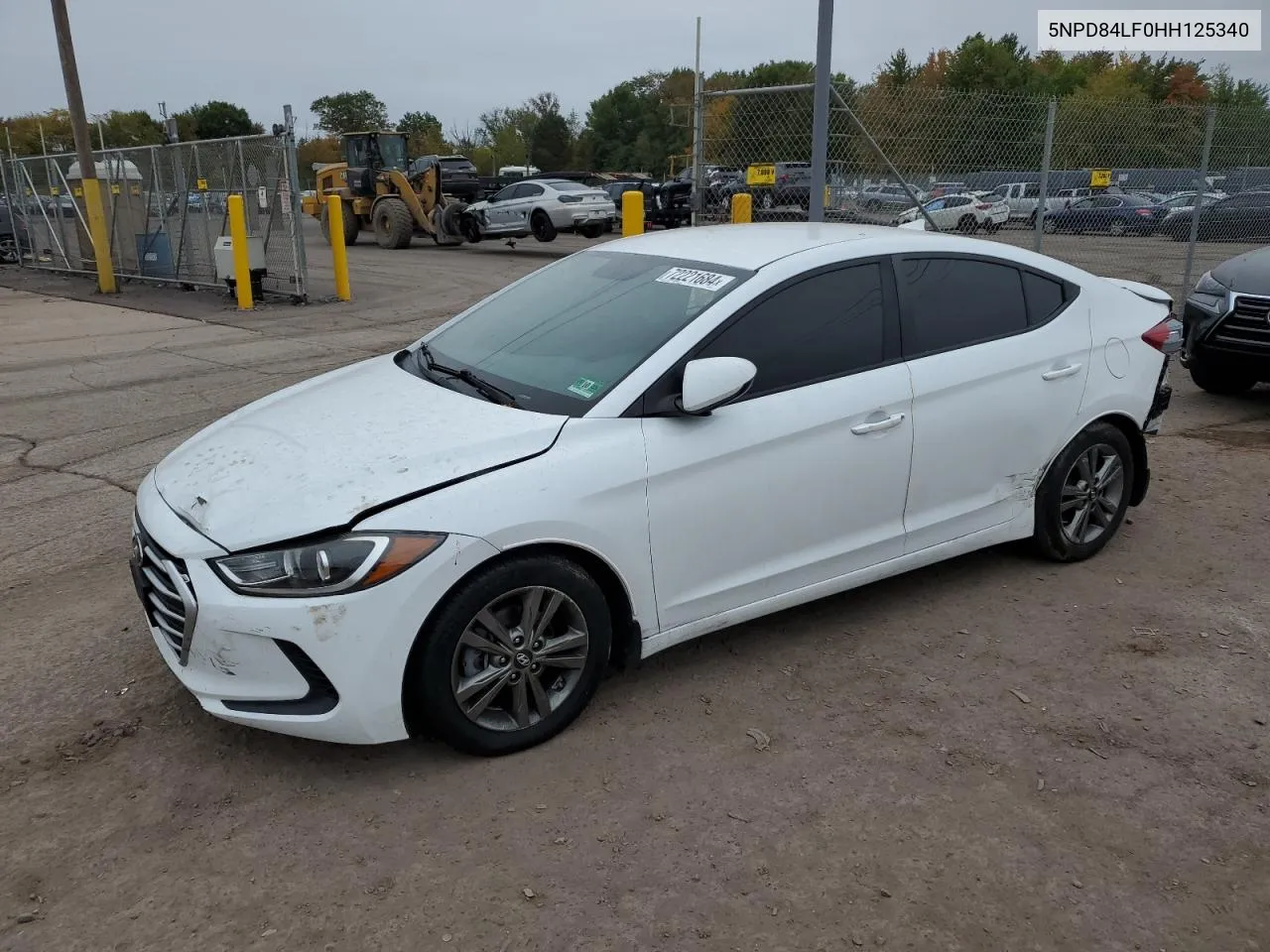 2017 Hyundai Elantra Se VIN: 5NPD84LF0HH125340 Lot: 72221684