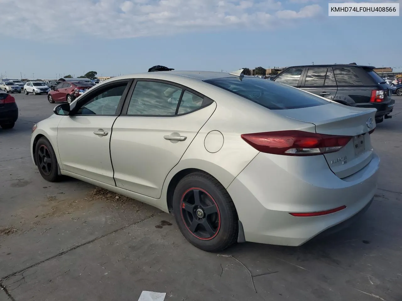 KMHD74LF0HU408566 2017 Hyundai Elantra Se