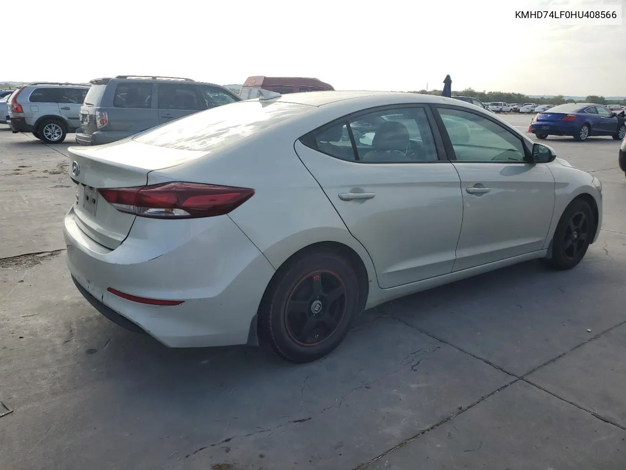 2017 Hyundai Elantra Se VIN: KMHD74LF0HU408566 Lot: 72227284