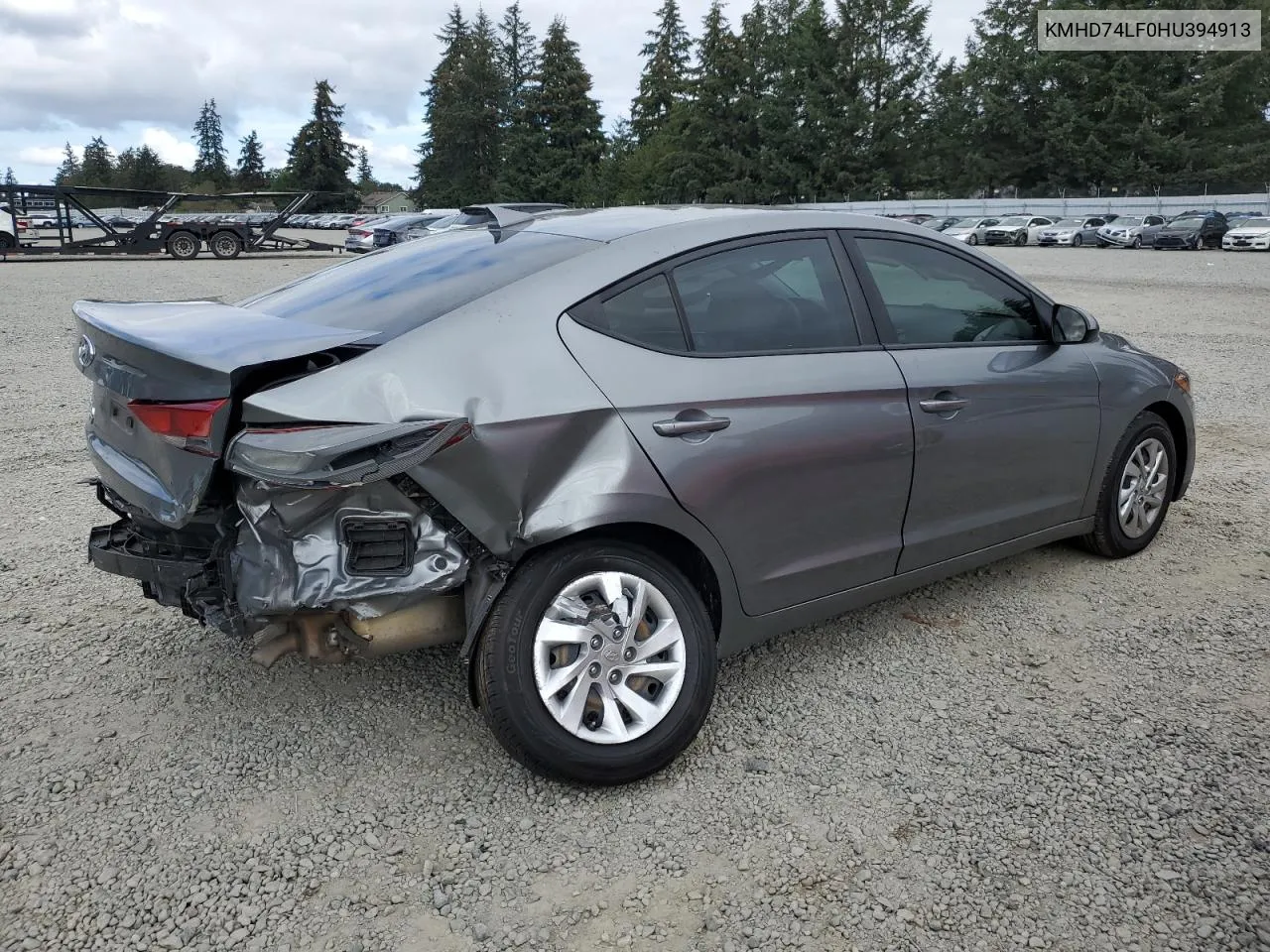 KMHD74LF0HU394913 2017 Hyundai Elantra Se