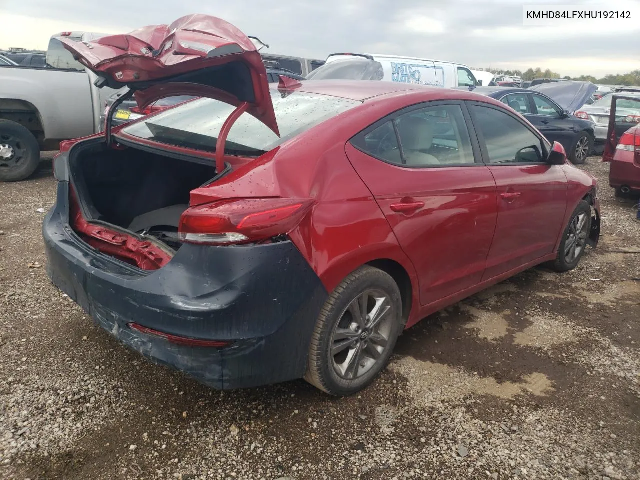 KMHD84LFXHU192142 2017 Hyundai Elantra Se