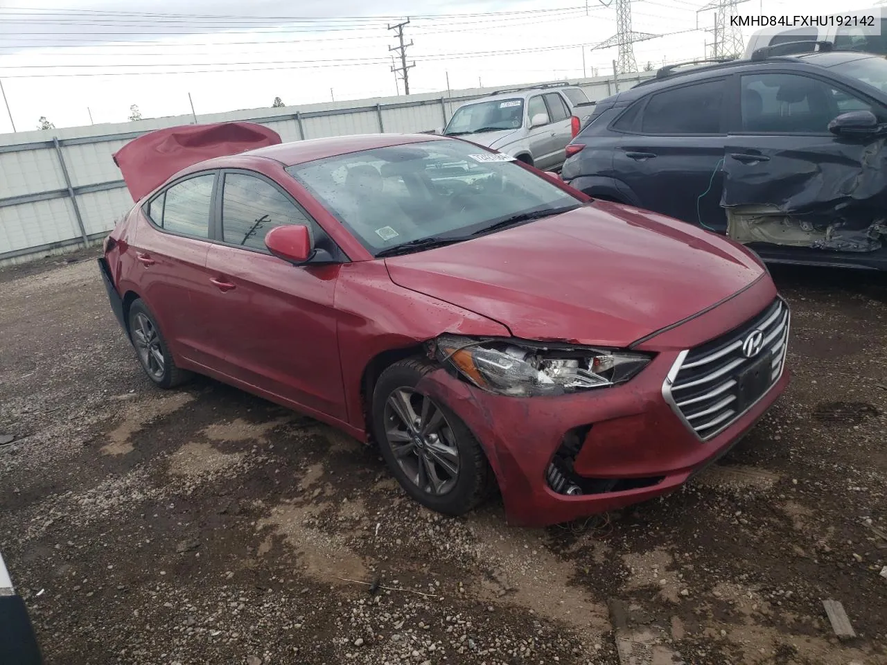 KMHD84LFXHU192142 2017 Hyundai Elantra Se