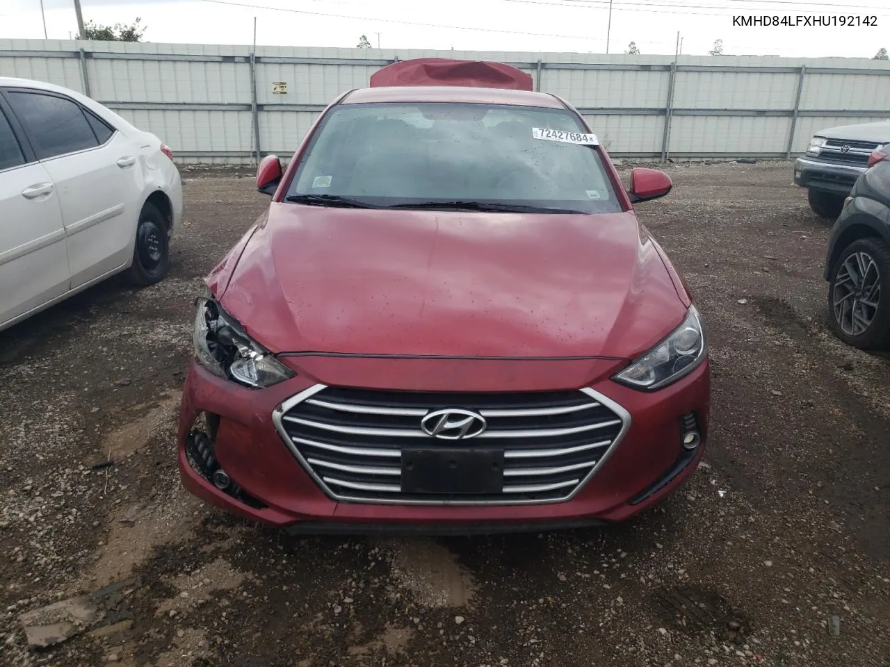 2017 Hyundai Elantra Se VIN: KMHD84LFXHU192142 Lot: 72427684