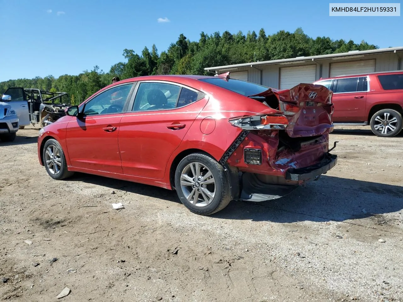 2017 Hyundai Elantra Se VIN: KMHD84LF2HU159331 Lot: 72453864