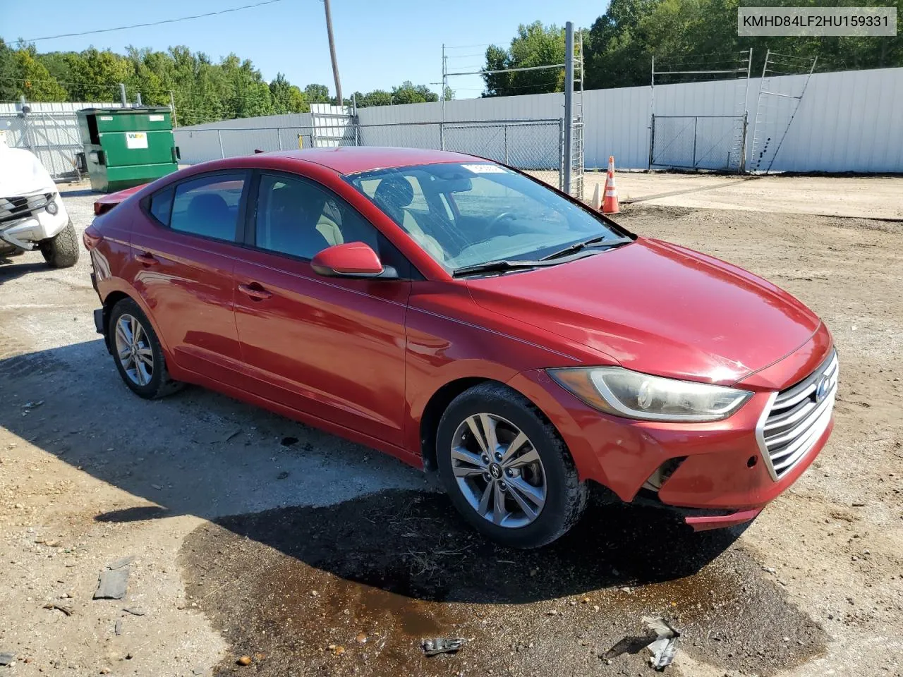 2017 Hyundai Elantra Se VIN: KMHD84LF2HU159331 Lot: 72453864