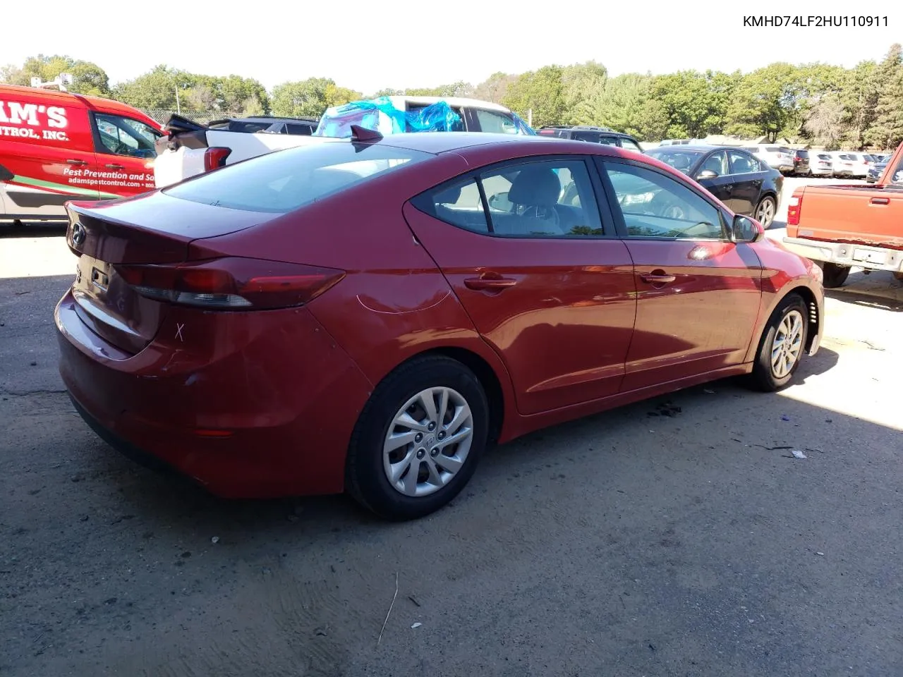 KMHD74LF2HU110911 2017 Hyundai Elantra Se