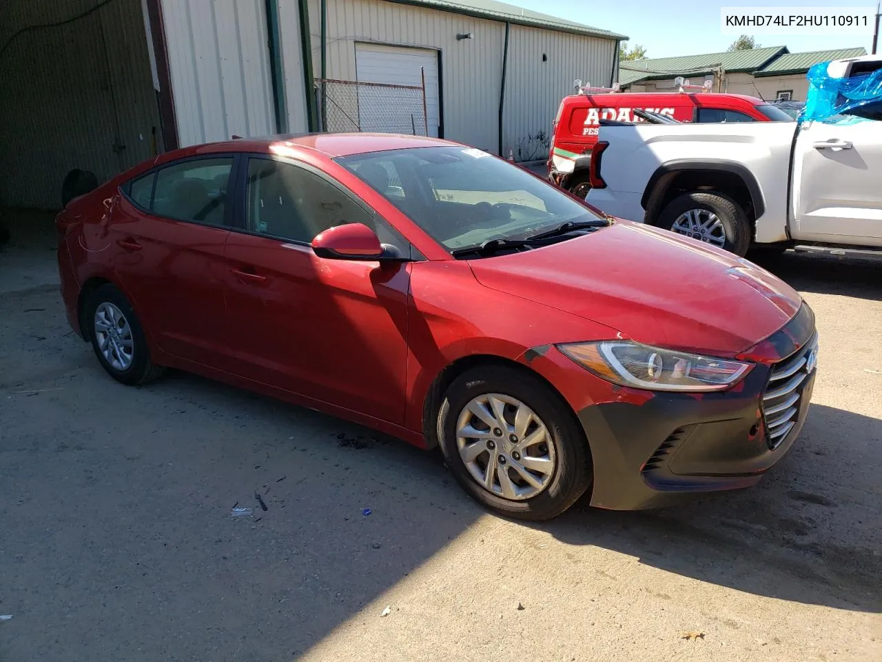 2017 Hyundai Elantra Se VIN: KMHD74LF2HU110911 Lot: 72719614