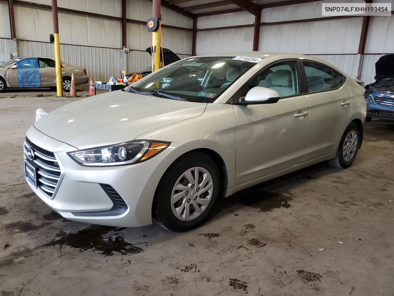 2017 Hyundai Elantra Se VIN: 5NPD74LFXHH193454 Lot: 72740254