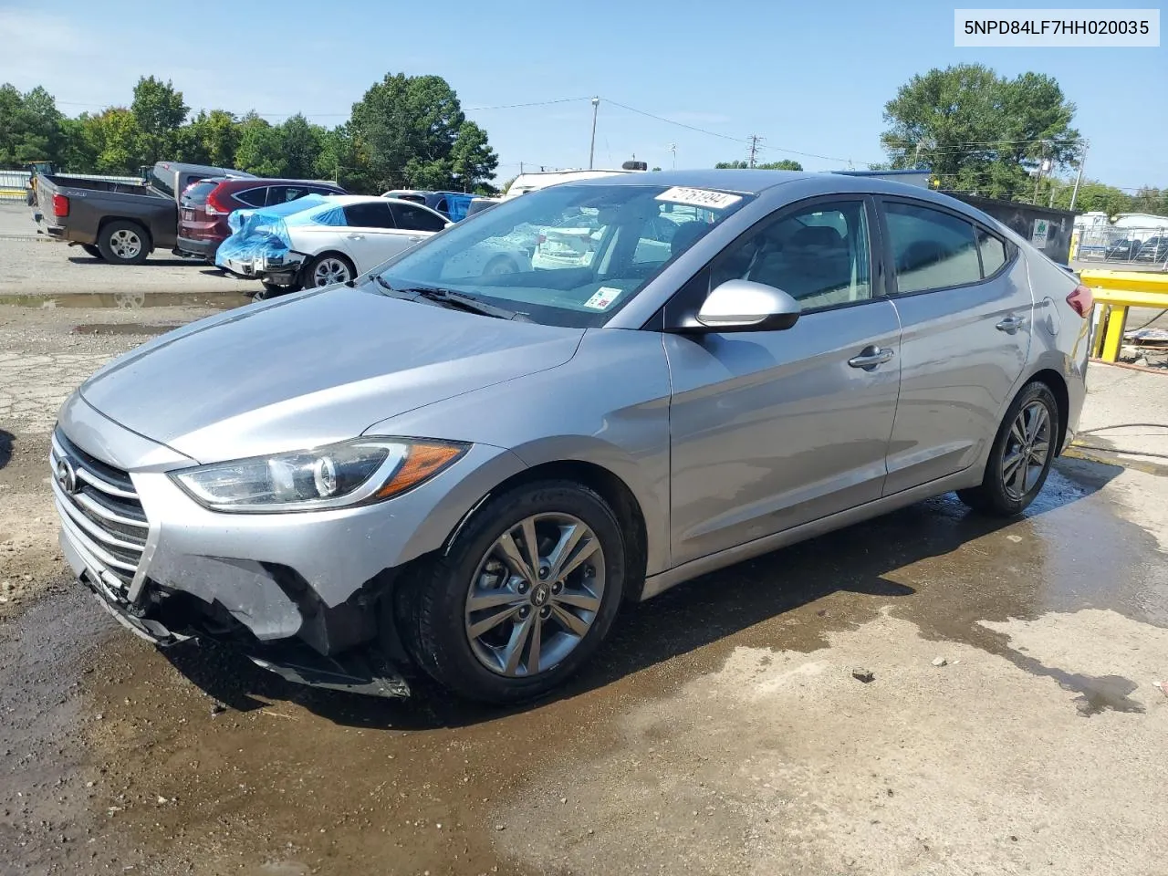 2017 Hyundai Elantra Se VIN: 5NPD84LF7HH020035 Lot: 72761994