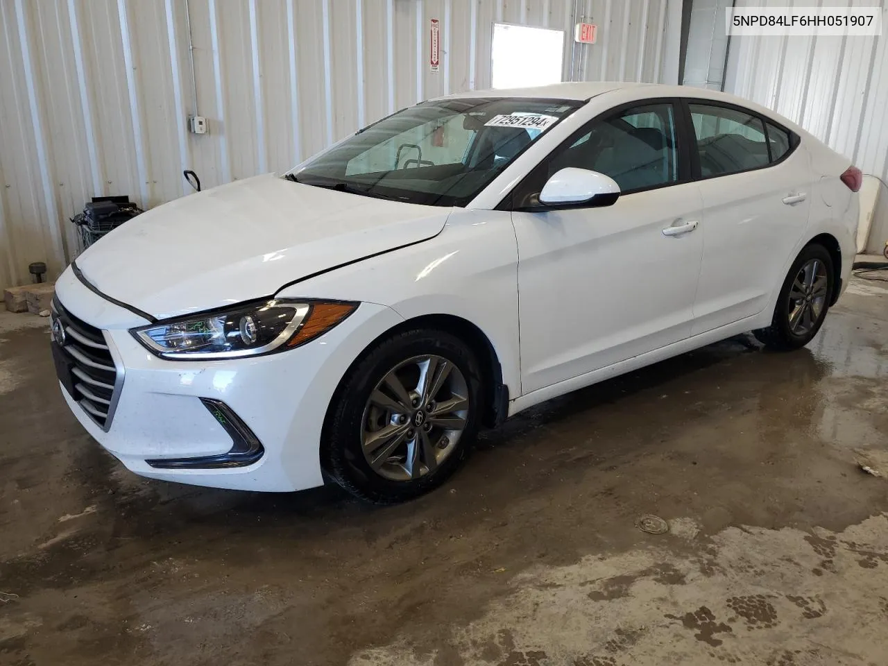 2017 Hyundai Elantra Se VIN: 5NPD84LF6HH051907 Lot: 72951294