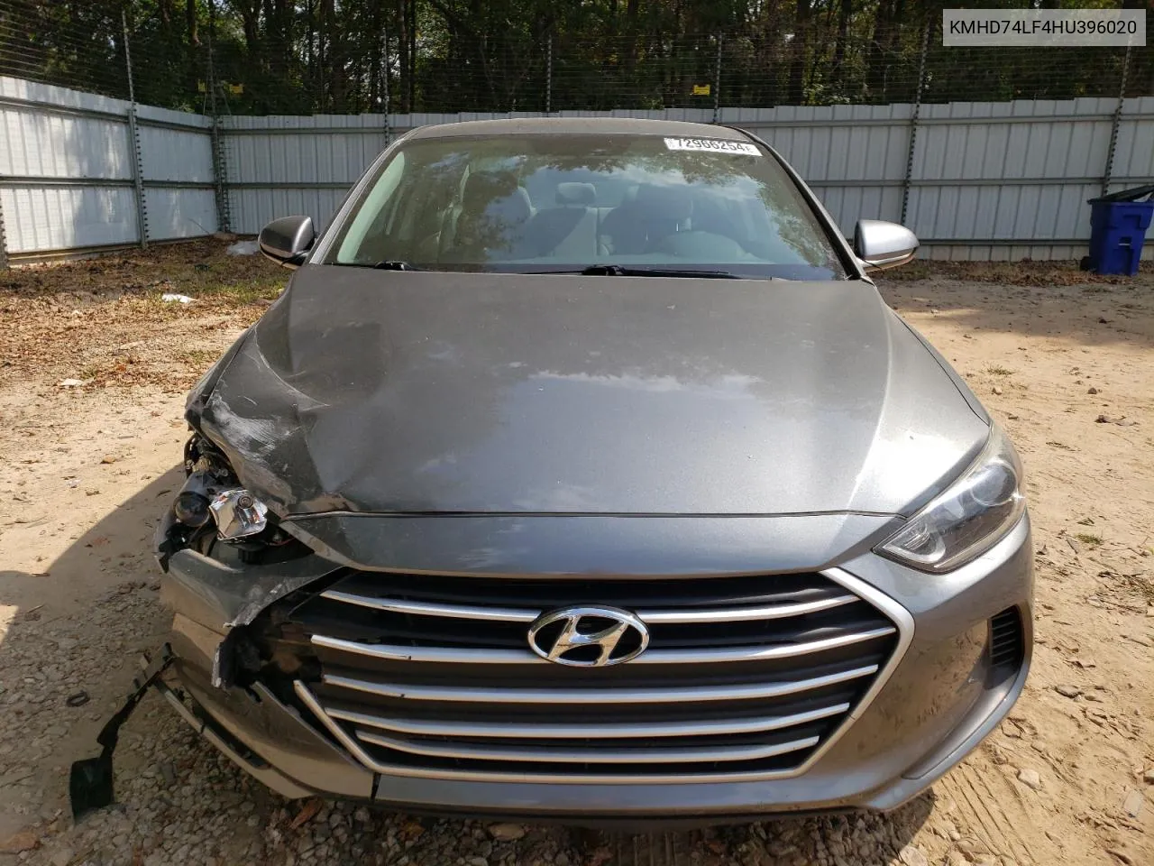 KMHD74LF4HU396020 2017 Hyundai Elantra Se