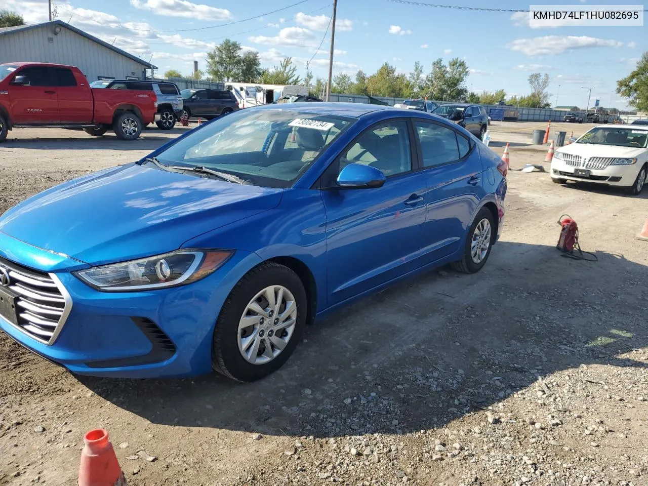 2017 Hyundai Elantra Se VIN: KMHD74LF1HU082695 Lot: 73002734