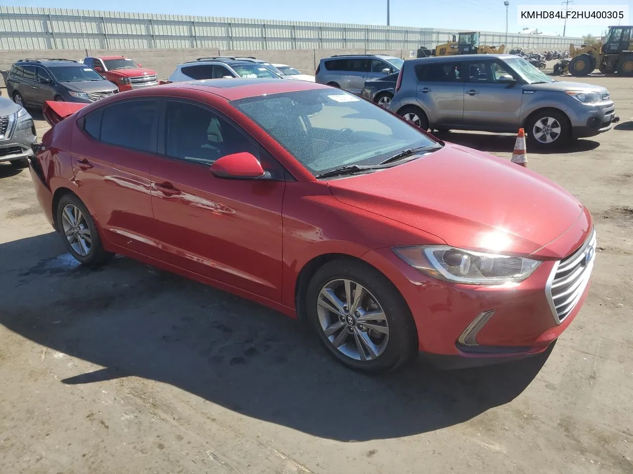 KMHD84LF2HU400305 2017 Hyundai Elantra Se