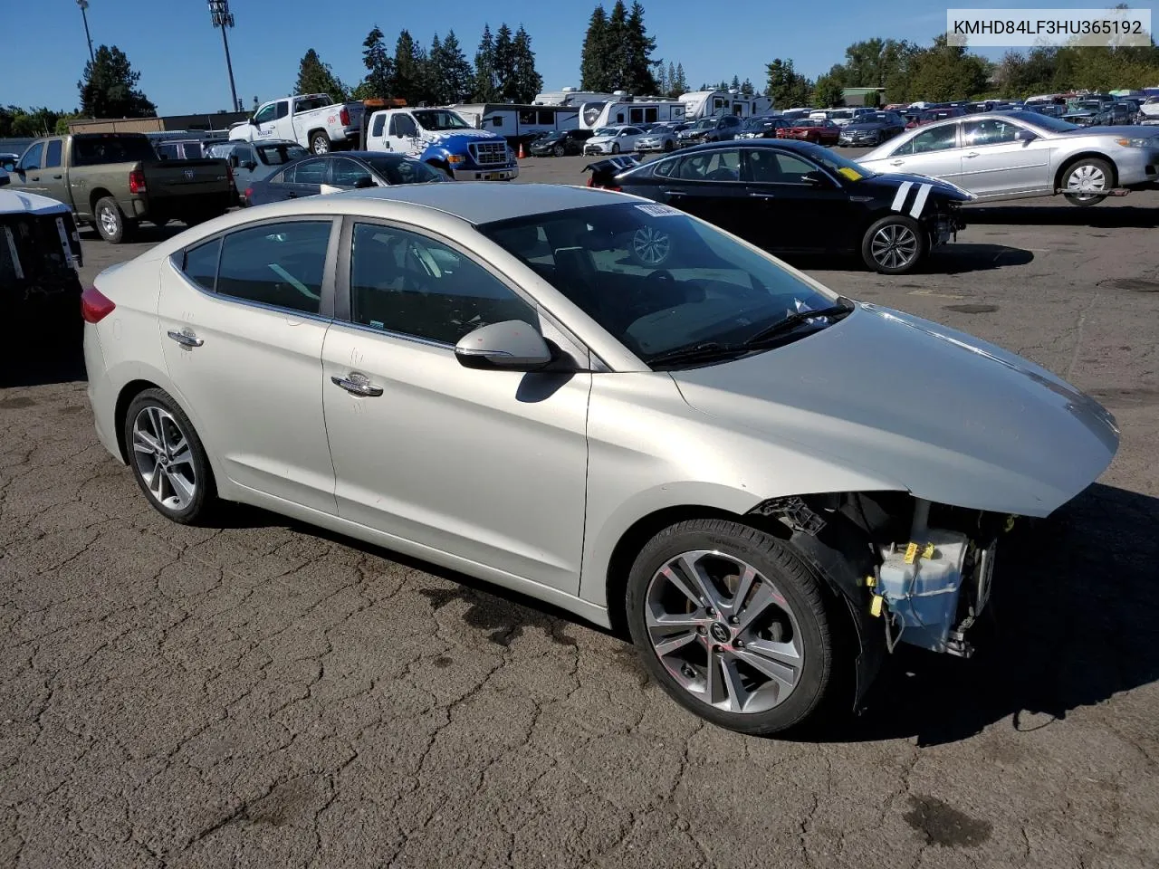 KMHD84LF3HU365192 2017 Hyundai Elantra Se